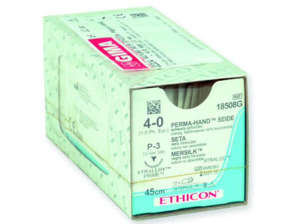 SUTURA SETA ETHICON PERMA-HAND - 4/0 ago 13 mm