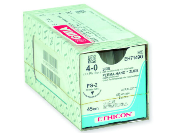 SUTURA SETA ETHICON PERMA-HAND - 4/0 ago 19 mm