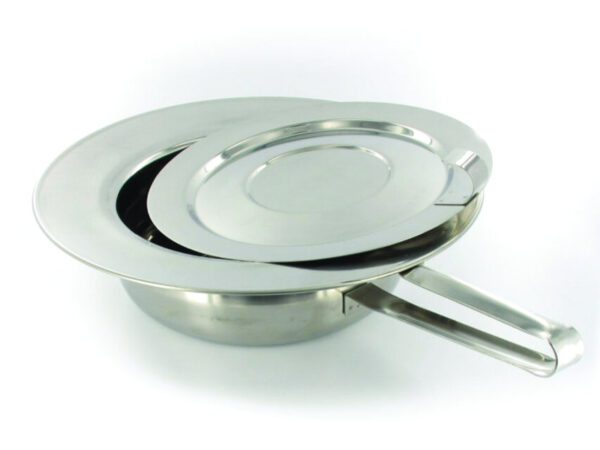 PADELLA IN ACCIAIO INOX CON COPERCHIO - 320 x 85 m