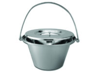 CATINO PER COMODE IN ACCIAIO INOX con coperchio -