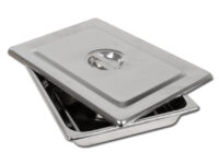 VASSOIO+COPERCHIO INOX 355x254x50 mm