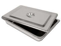 VASSOIO+COPERCHIO INOX 440x320x64 mm