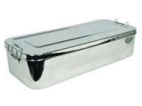 SCATOLA INOX 50x20x10cm - con manici