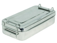 SCATOLA INOX 20x10x4,5cm - con manici