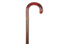 **BASTONE SINTETICO - manico curvo stile ambra