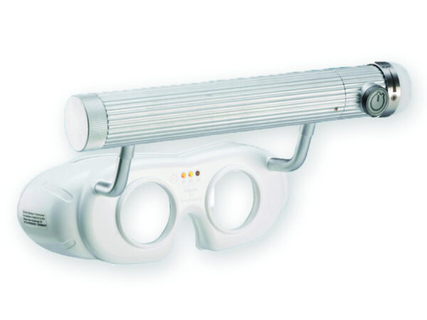 OCCHIALI NISTAGMO LED A BATTERIA - bianchi