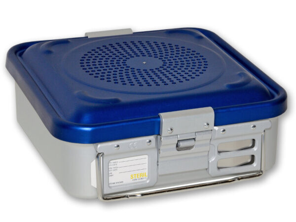 CONTAINER CON FILTRO piccolo h100 mm - blu forato