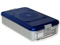 CONTAINER CON FILTRO medio h100 mm - blu forato