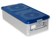 CONTAINER CON FILTRO grande h150 mm - blu forato