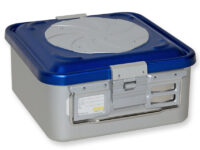 CONTAINER CON VALVOLA piccolo h135 mm - blu forato