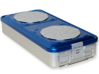 CONTAINER CON VALVOLA grande h100 mm - blu forato