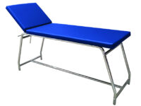 LETTINO DA VISITA - portata 120 kg, cromato - mate